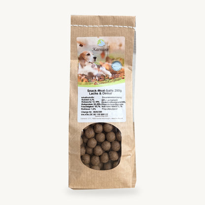 Karnivor Snack-Meat-Balls Lachs & Dinkel, 250-g-Packung