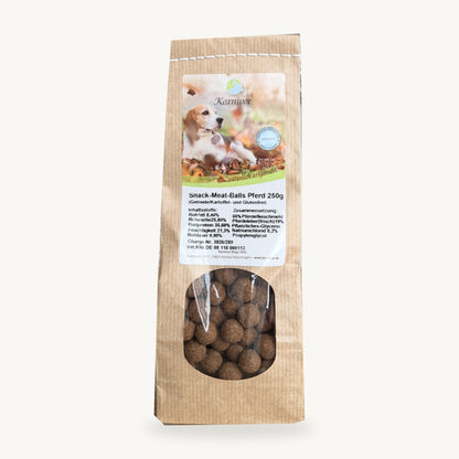 Karnivor Snack-Meat-Balls Pferd, 250-g-Packung